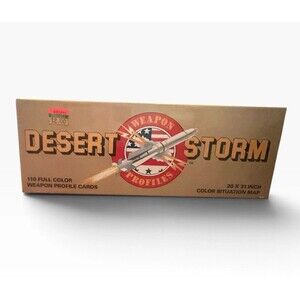 1991 Desert Storm Weapon Profiles 110 Trading Cards & Situation Map Sealed Box